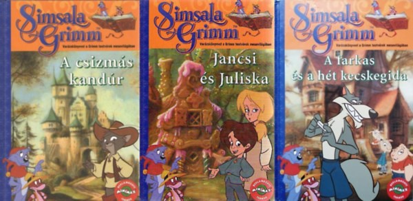 3 db Simsala Grimm - Varzsknyvvel a Grimm testvrek mesevilgban:  A farkas s a ht kecskegida +   A csizms kandr + Jancsi s Juliska