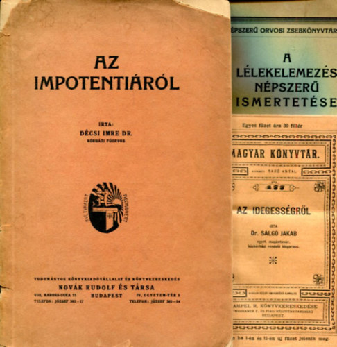 Több szerző - 3 db orvosi kisfüzet