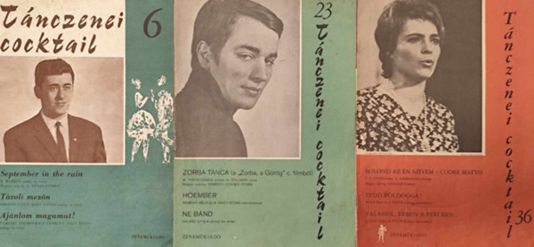 3 db tánczenei cocktail füzet