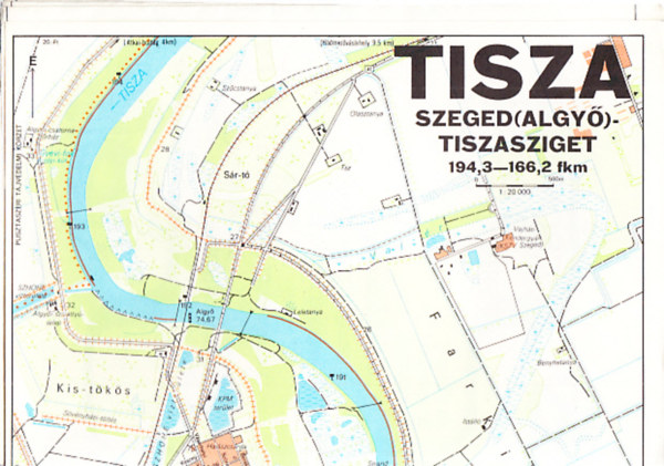 Tisza  - Szeged ( Algy) Tiszasziget trkp 1:20 000   ( 1982 )