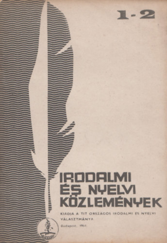 Irodalmi �s nyelvi k�zlem�nyek 1964 1-2