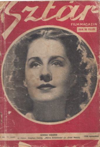 P�n Imre (szerk.), dr. zalai Szalay L�szl� (szerk.) - Szt�r - Film, sz�nh�z, divat �s m�v�szeti magazin - II.�vf. 11.sz�m (1938. november)