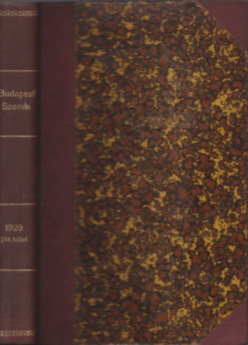 Voinovich G�za  (szerk.) - Budapesti szemle 214. k�tet ( 620., 621., 622. sz�m)