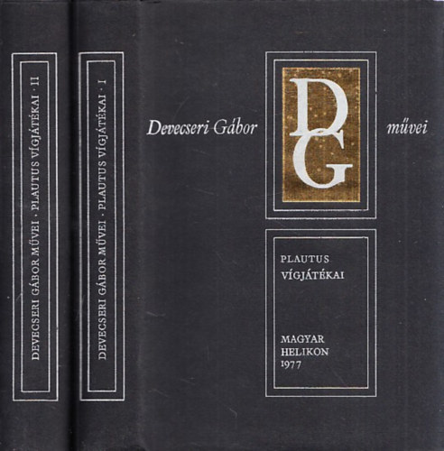 Titus Maccius Plautus - Plautus v�gj�t�kai I-II. (Devecseri G�bor M�vei)