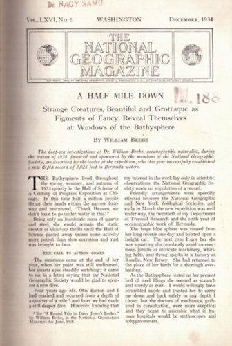 T�bb szerz� - The National Geographic magazine Vol. LXVI. 1934. December + LXVII. 1935. teljes �vfolyam (13 sz�m)