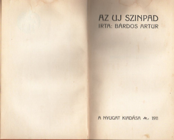 Brdos Artur - Az uj szinpad
