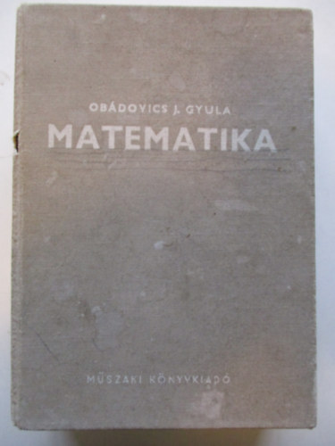 Ob�dovics J�zsef Gyula - Matematika