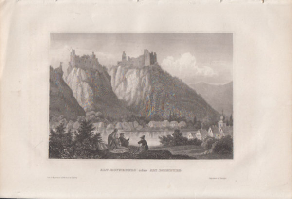 Alt-Boyneburg (oder alt-Boimburg) (Alt Boyneburg vra, Rajnavidk, Nmetorszg, Eurpa) (16x23,5 cm mret eredeti aclmetszet, 1856-bl)