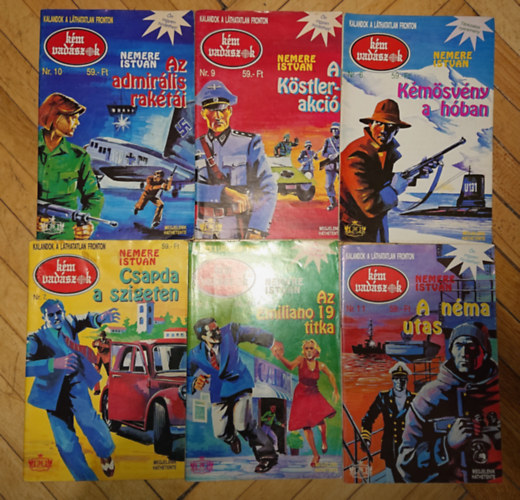 6 fzet Nemere Istvn Kmvadszok cm sorozatbl (Nr. 6,7,8,9,10,11)