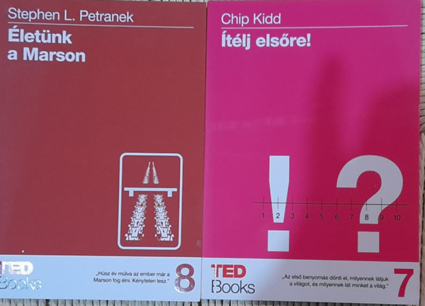 2 db Ted Books: Stephen L. Petranek - letnk a Marson + Chip Kidd: tlj elsre!