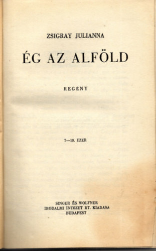 Zsigray Julianna - g az Alfld