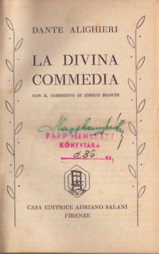 Dante Alighieri - La Divina Commedia (Isteni színjáték)