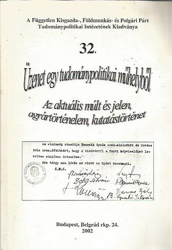 Üzenet egy tudománypolitikai műhelyből