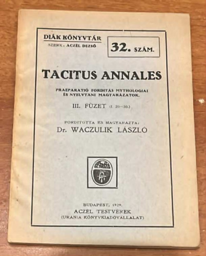 Tacitus Annales 32. szám (diák könyvtár)