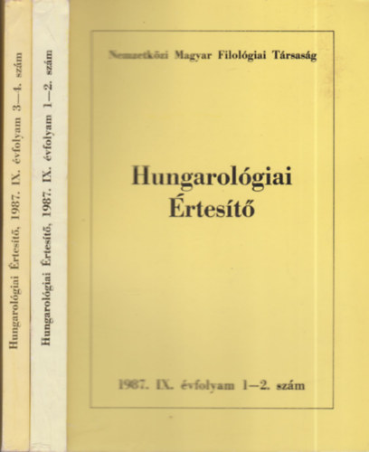 Hungarol�giai �rtes�t� 1987/1-4. (teljes �vfolyam, 2 k�tetben)
