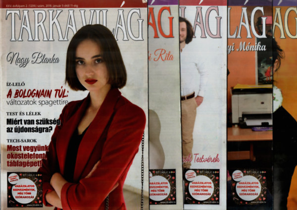 Horv�th Zsuzsanna - 32 db Tarka Vil�g magazin: 2018/2, 3, 4, 5, 6, 7, 8, 9, 10, 11, 22, 23, 26, 33, 34, 37, 38, 39, 40, 41, 42, 43, 44, 45, 46, 47, 48, 49, 50, 51, 52, 53. sz�mok