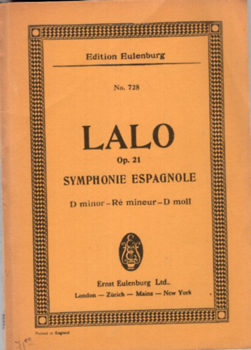 Edouard Lalo - Eduard Lalo: Symphonie Espagnole D minor