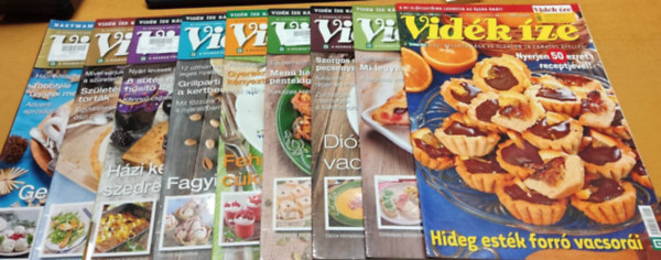 9 db "Vidk ze" receptmagazin (sorszmok a termklapon, sajt fot)