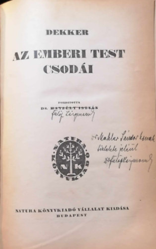 Dekker - Az emberi test csodi