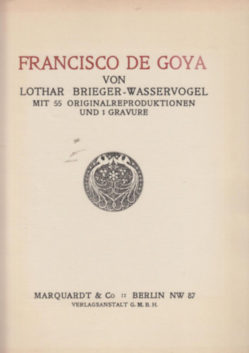 Lothar Briegel-Wasservogel - Franzisco Goya