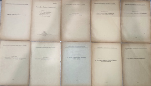 Tilkovszky Lrnt, O. Paulinyi Szabad Gyrgy - 10db rgi fzet, kiadvny - Szabad Gyrgy-Kossuth 1860/61-es politikjnak jellemzsrl II; Nouvelles tudes Historiques; Tilkovszky Lrnt-Balshzy Jnos lete s munkssga; stb. (annotciban az sszes cm)