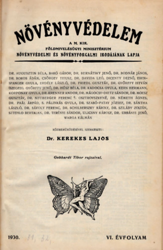 Dr. Kerekes Lajos - Növényvédelem 1930-1932. évfolyamok (3 évfolyam egybekötve )