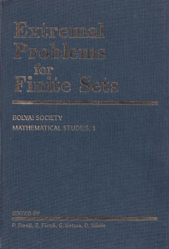 P. Frankl - Z. Füredi - G. Katona - D. Miklós - Extremal Problems for Finite Sets - Bolyai Society Mathematical Studies 3.