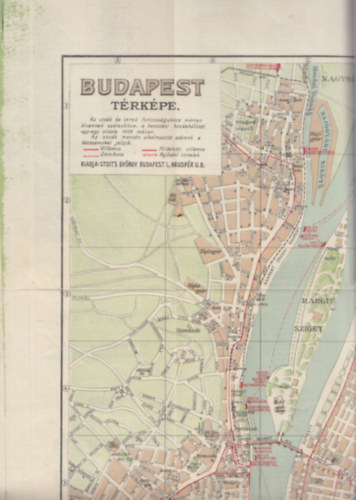 Budapest trkpe (1930 krl) (49x66 cm)