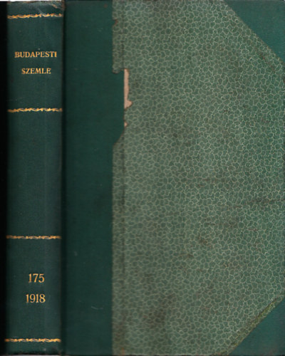 Voinovich G�za (szerk.) - Budapesti szemle 175. k�tet (499., 500., 501. sz�m)
