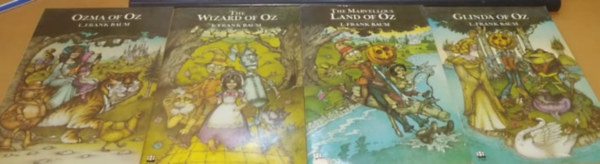John R. Neill Lyman Frank Baum - 4 db Oz, angol nyelv: Ozma of Oz + The Wizard of Oz + The Marvellous Land of Oz + Glinda of Oz