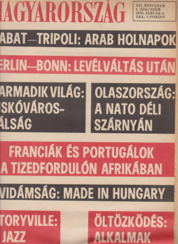 Dr. Plfy Jzsef  (fszerk.) - Magyarorszg I-II., VII. vf., 1-52. szm, 1970 (Teljes,kt ktetben)