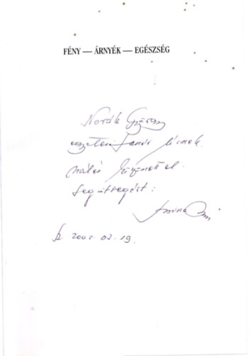 Dr. Bna Endre - Fny - rnyk - Egszsg - Mvszet s orvostrtnet