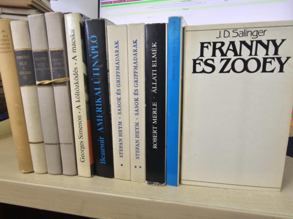 Ernest Hemingway, Lev Tolsztoj, Georges Simenon, Simone de Beauvoir, Stefan Heym, Merle Robert, Alberto Moravia, J. D. Salinger Pu Ji - 9db regny 11 ktetben, KNYVMENT AJNLAT: Pu Ji az utols knai csszr voltam+ Bcs a fegyverektl+ Anna Karenina I-II+ A kltzkds/ A macska+ Amerikai tinapl+ A sasok s griffmadarak I-II+ llati elmk+ Az unalom+ Franny