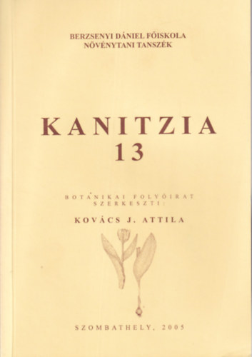 Kovcs J. Attila - Kanitzia 13 -  Botanikai folyirat