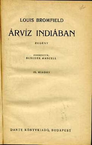 Louis Bromfield - �rv�z Indi�ban