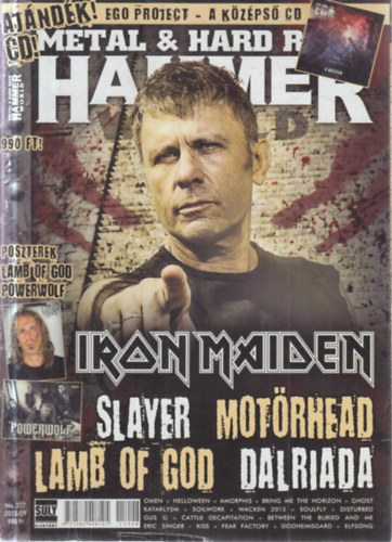 Metal and Hard Rock Hammer magazin 2015/09. (No. 277.)- magyar nyelvű
