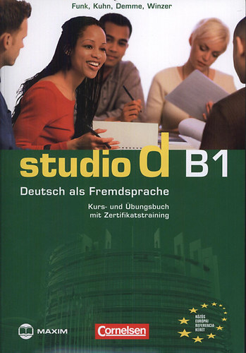 Hermann Funk, Christina Kuhn, Winzer, Britta Silke Demme - Studio D B1 Kurs- und Übungsbuch mit Zertifikatstraining - CD melléklettel