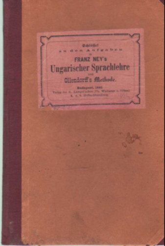 Franz Ney - Kulcs az Ollendorff mdszerben- Schlssel Ollendorff's  Methode