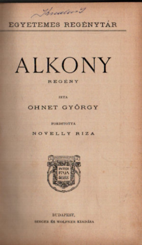 Ohnet Gy�rgy - Alkony