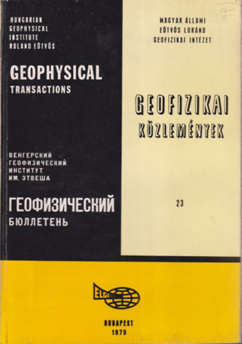 Geofizikai kzlemnyek 23. (tbbnyelv)