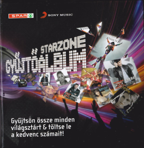 Gyjtalbum - Starzone (zenei vilgsztrok krtykon). 84 db krtya