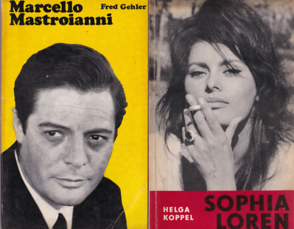 Helga Koppel Fred Gehler - 2 db nmet filmsznsz  knyv ( egytt ) 1. Sophia Loren, 2. Marcello Mastroianni