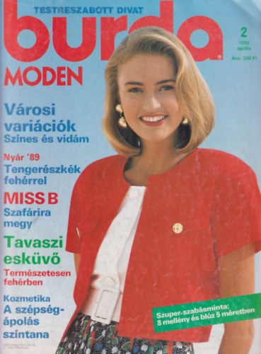 Burda Moden 1989/2. (Hrom szabsminta mellklettel)