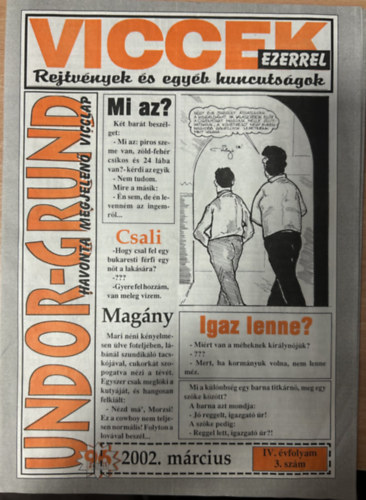Undor-Grund - 2002. március (IV. évf. 3. szám)