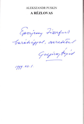 Alekszandr Puskin - A r�zlovas