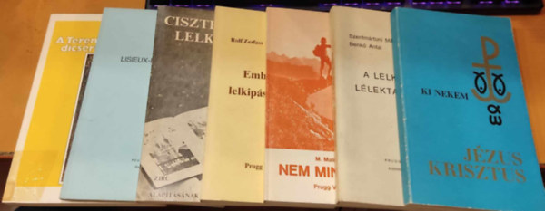 Szentmártoni Mihály - M. Malinski, Op. A. M. Carré, Rolf Zerfaß , Kardos Klára Benkő Antal (Zerfass) - 7 db könyv vallás - kereszténység témában: A lelkiélet lélektanához; Nem mindegy!; Ki nekem Jézus Krisztus?; Emberséges lelkipásztorkodás; Ciszterci lelkiség; Lisieux-i Szent Teréz; A Teremtő dicsérete