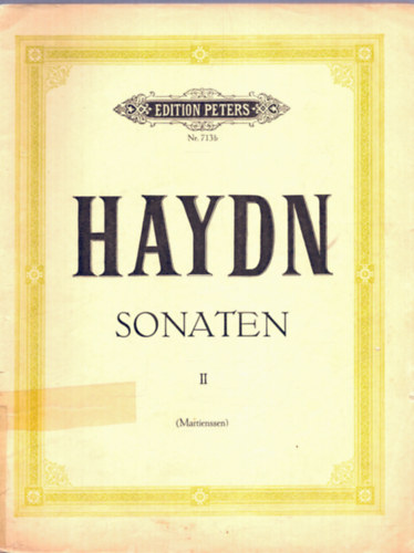 Joseph Haydn - Sonaten fr Klavier zu Zwei Hnden II