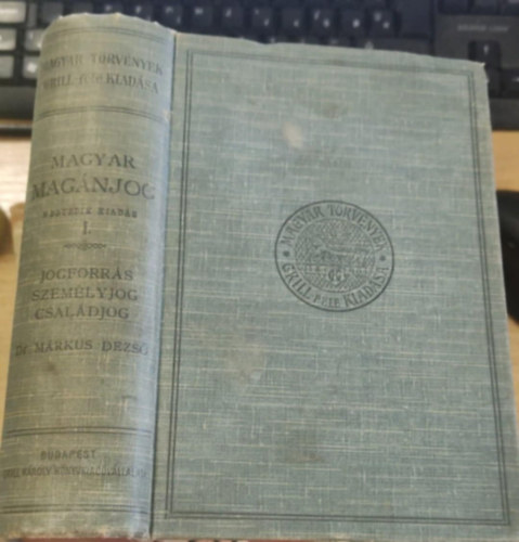 Dr. Márkus Dezső - Magyar magánjog mai érvényben - törvények, rendeletek, szokásjog, joggyakorlat - I. kötet jogforrások, személyjog, családjog