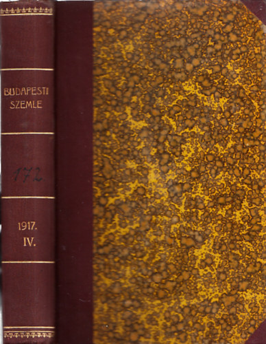 Voinovich G�za  (szerk.) - Budapesti szemle 172. (490., 491., 492. sz�m)