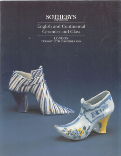 Sotheby's London - English and Continental Ceramics and Glass (15th November 1994)